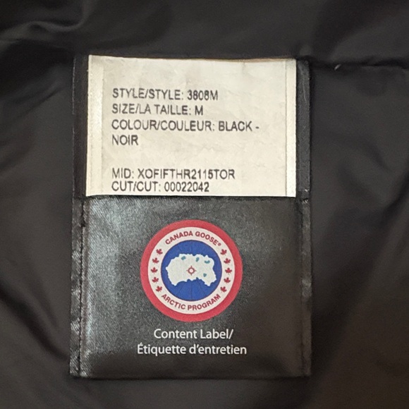 CANADA GOODE FUR HOOD Men's Black Puffer Jacket Size M - Picture 16 of 16